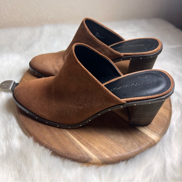 Rebecca Minkoff Brown Leather Galyn Mule Heels Size 9 - Picture 5 of 8